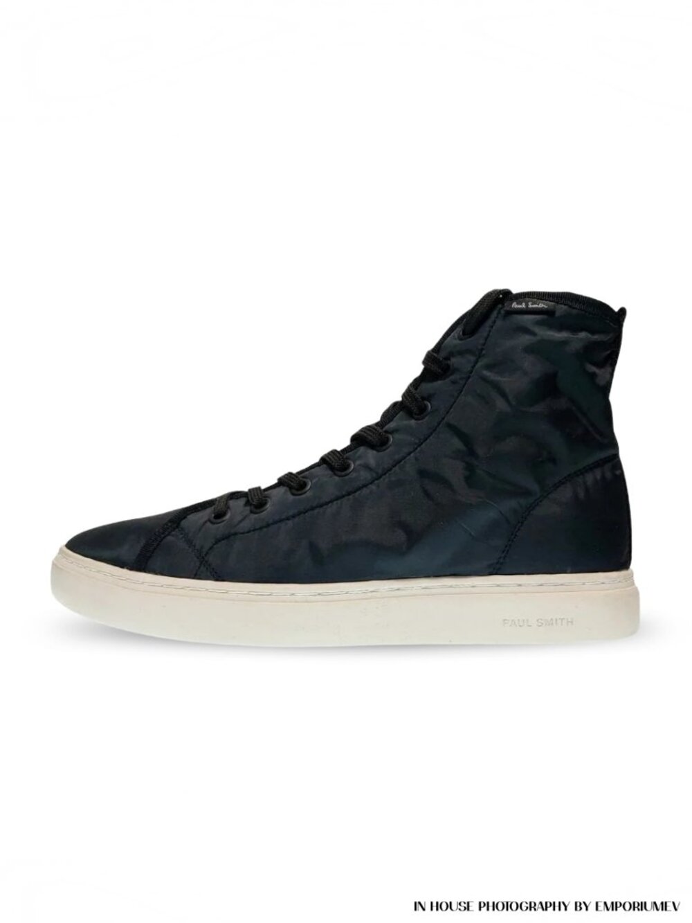 PS Paul Smith Dreyfuss Black Nylon High Top Trainers